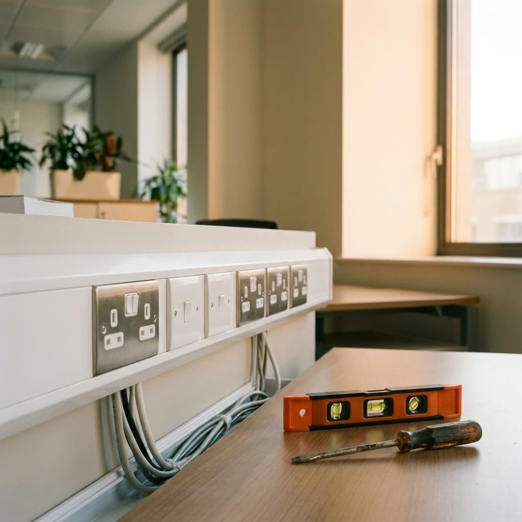 New socket installation in a London office